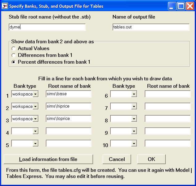 Data Bank Management Window